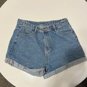 Denim shorts